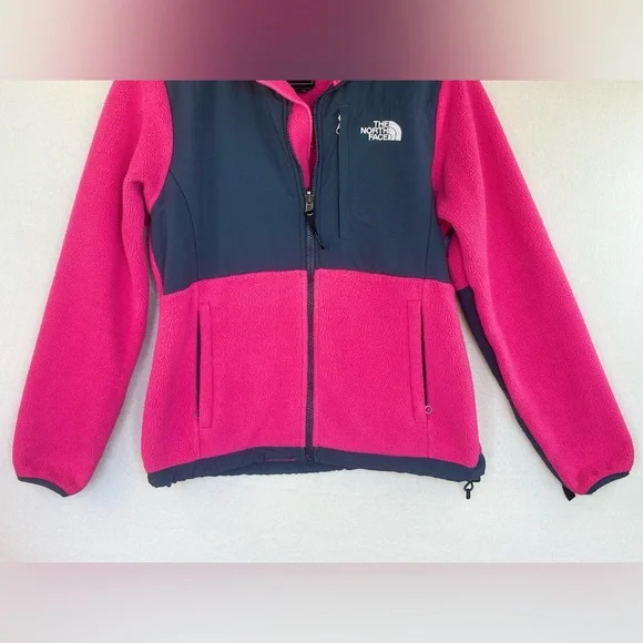 THE NORTH FACE Denali Polartec Pink BlackFleece Full Zip‎ Coat Jacket Small - Picture 4 of 16